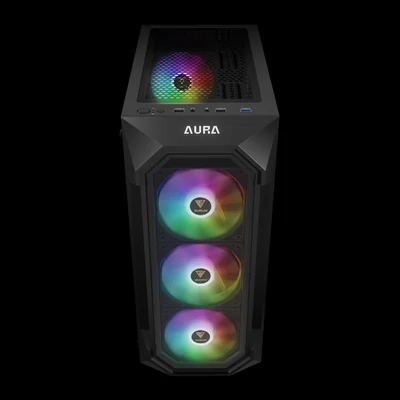 Kép 3/9 - Gamdias Aura GC1 Elite ARGB Tempered Glass Black