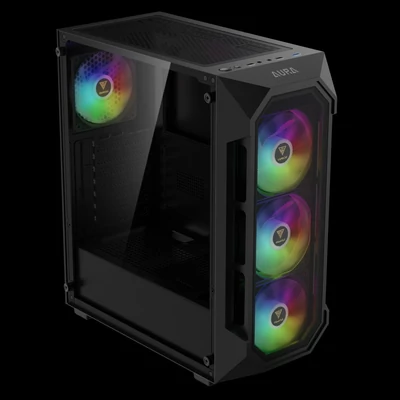 Kép 4/9 - Gamdias Aura GC1 Elite ARGB Tempered Glass Black