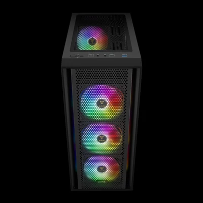 Kép 3/9 - Gamdias Aura GC2 Elite ARGB Tempered Glass Black