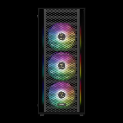 Kép 5/9 - Gamdias Aura GC2 Elite ARGB Tempered Glass Black