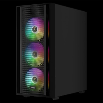 Kép 6/9 - Gamdias Aura GC2 Elite ARGB Tempered Glass Black