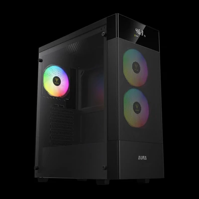 Kép 2/9 - Gamdias Aura GC5 Elite ARGB Tempered Glass Black