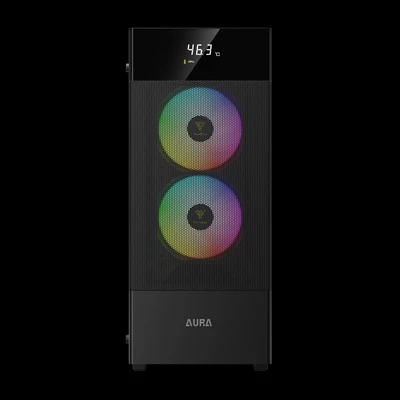 Kép 4/9 - Gamdias Aura GC5 Elite ARGB Tempered Glass Black