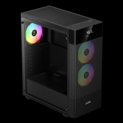 Kép 5/9 - Gamdias Aura GC5 Elite ARGB Tempered Glass Black