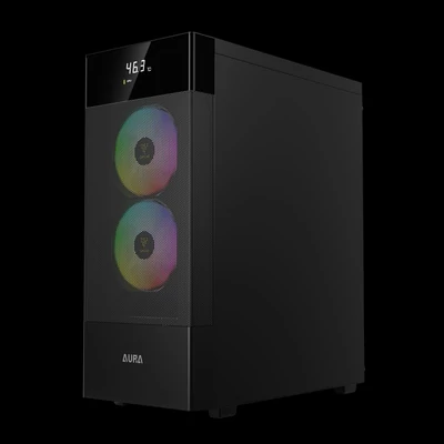 Kép 6/9 - Gamdias Aura GC5 Elite ARGB Tempered Glass Black