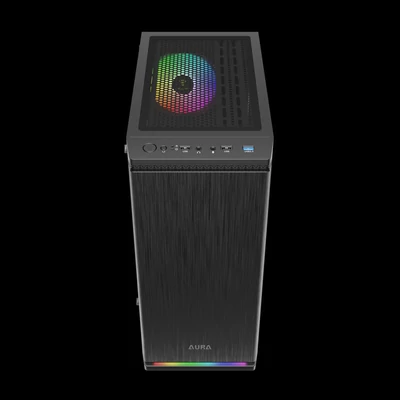 Kép 3/9 - Gamdias Aura GC8 ARGB Tempered Glass fekete