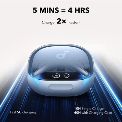 Kép 6/6 - ANKER Soundcore Liberty 4 Pro Noise Cancelling True-Wireless Earbuds Glossy Light Blue