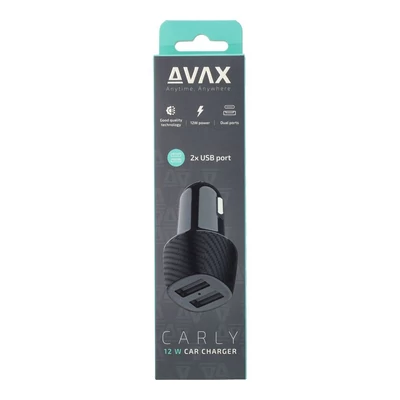 Kép 4/4 - Avax CC301B CARLY 12W Car Charger Black