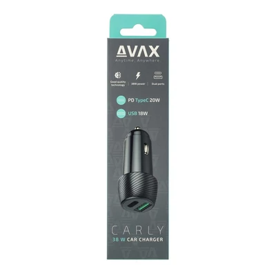 Kép 4/4 - Avax CC303B CARLY 38W Car Charger Black