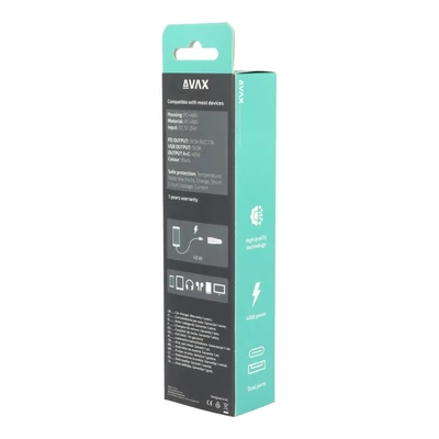 Kép 2/4 - Avax CC601B CARLY+ 40W Car Charger Black