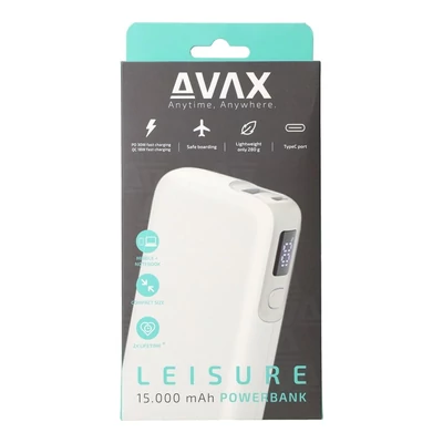 Kép 5/5 - Avax PB106W LEISURE 15000mAh PowerBank White