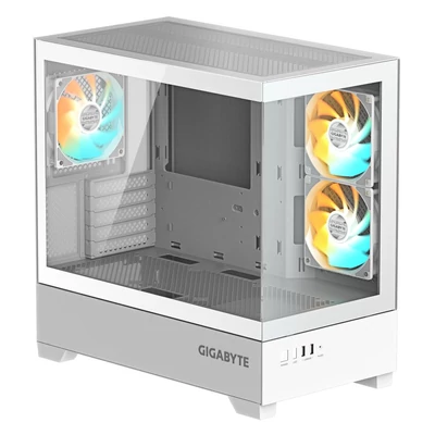 Kép 2/7 - Gigabyte C201 Panoramic Ice Tempered Glass fehér