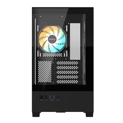 Kép 4/7 - Gigabyte C201 Panoramic Tempered Glass Black