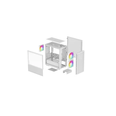 Kép 13/15 - DeepCool CH360 Tempered Glass fehér