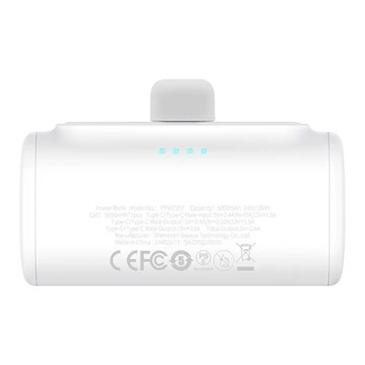Kép 5/5 - Baseus Compact 20W Type-C 5000mAh PowerBank fehér