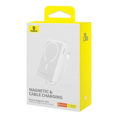 Kép 4/4 - Baseus Magnetic Mini 10000mAh PowerBank White