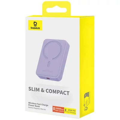 Kép 10/10 - Baseus Magnetic Mini Air 10000mAh PowerBank Purple