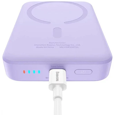 Kép 4/10 - Baseus Magnetic Mini Air 10000mAh PowerBank Purple