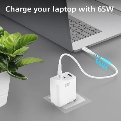 Kép 9/9 - ACT ACT USB-C/USB-A Charger 65W 3-port with Power Delivery PPS, QuickCharge and GanFast