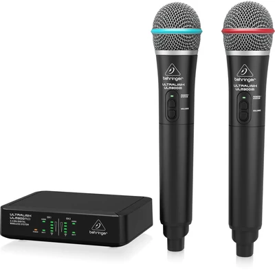 Kép 3/4 - Behringer ULM302MIC High-Performance 2.4 GHz Digital Wireless System with 2 Handheld Microphones and Receiver Black