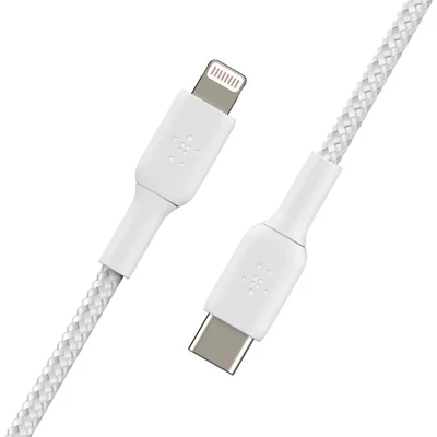 Kép 3/3 - Belkin BoostCharge Braided USB-C to Lightning Cable 1m White