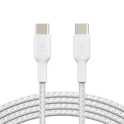 Belkin BoostCharge Braided USB-C to USB-C Cable 2m White