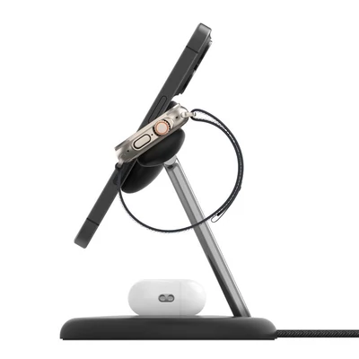 Kép 5/5 - Belkin BoostCharge Pro Wireless magnetic 3-in-1 charging station with Qi2 (15 W) Black