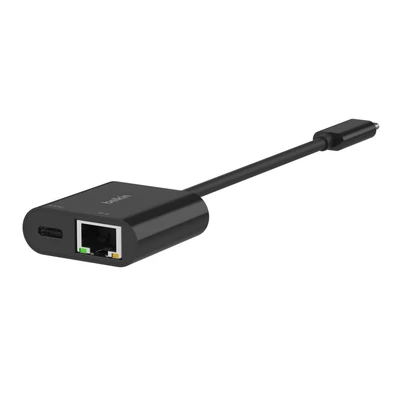 Kép 4/5 - Belkin USB-C to Ethernet + Charge Adapter 100W Black