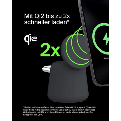 Kép 5/5 - Belkin BOOST Charge PRO vezeték nélküli 15W 2in1 fekete