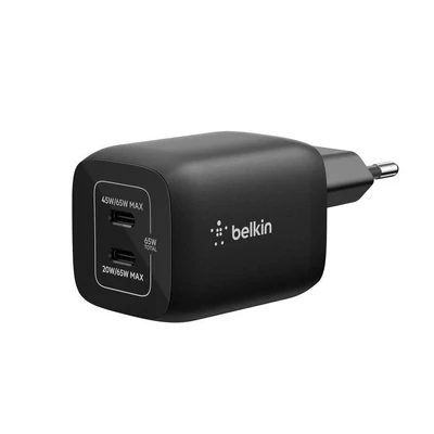 Kép 4/4 - Belkin BoostCharge Dual Port USB-C Adapter fekete