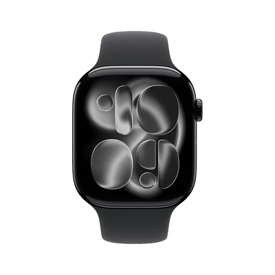 Kép 2/3 - Apple Watch S11 Cellular 42mm Jet Black Aluminium Case with Black Sport Band - M/L