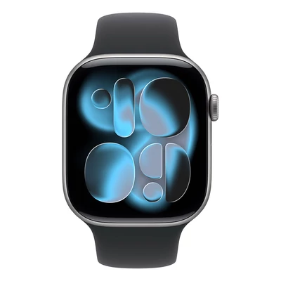 Kép 2/3 - Apple Watch S11 Cellular 46mm Space Grey Aluminium Case with Black Sport Band - M/L
