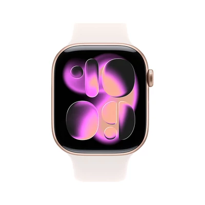 Kép 3/3 - Apple Watch S11 GPS 42mm Rose Gold Aluminium Case with Light Blush Sport Band - M/L