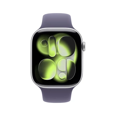 Kép 3/3 - Apple Watch S11 GPS 42mm Silver Aluminium Case with Purple Fog Sport Band - M/L