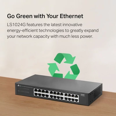Kép 11/12 - TP-Link LS1024G 24-Port Gigabit Desktop/Rackmount Switch