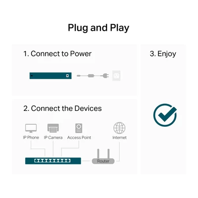 Kép 9/12 - TP-Link LS1024G 24-Port Gigabit Desktop/Rackmount Switch