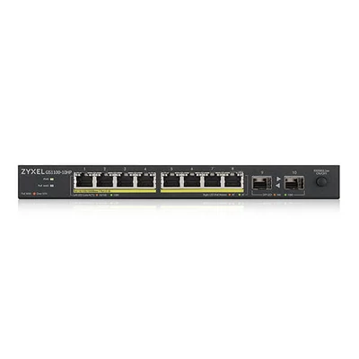 Kép 2/2 - Zyxel GS1100-10HP, unmanage PoE 8x Gigabit, 2x Fiber Uplink, 120 Watt PoE