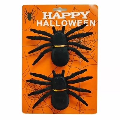 Halloween fekete műpók szett (2 db)