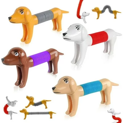 Rugós kutya figura sötétbarna