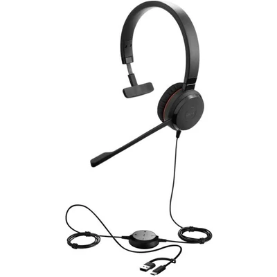 Jabra Evolve 30 II, Mono MS, USB C/A adapter