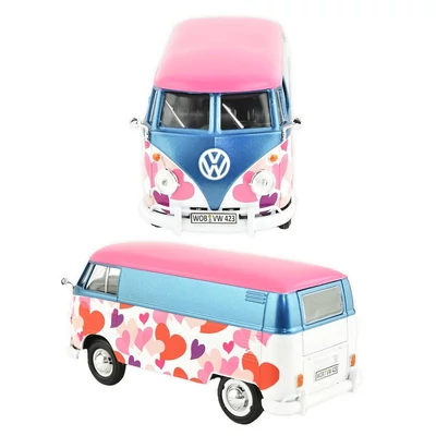 Kép 2/2 - MotorMax Volkswagen T2 szív fém autó 1:24 17cm