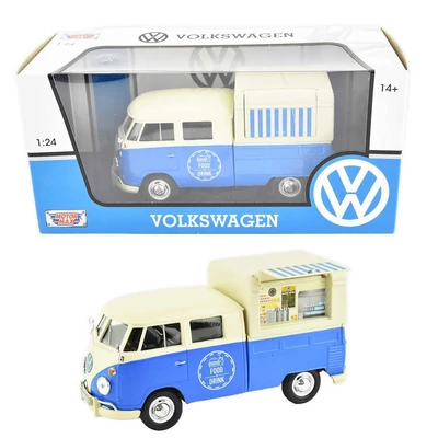 MotorMax Volkswagen T2 Food Truck fém autó 1:24 17cm