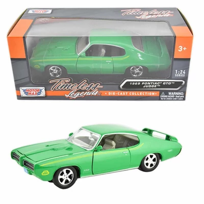 MotorMax 1969 Pontiac GTO Judge fém autó 1:24 zöld