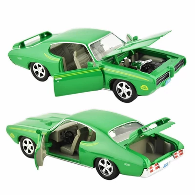 Kép 2/2 - MotorMax 1969 Pontiac GTO Judge fém autó 1:24 zöld