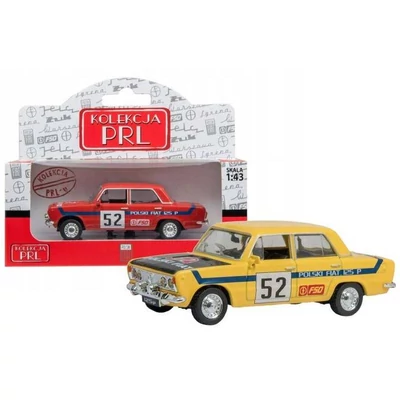 Kép 2/2 - PRL Fiat 125P 1:43 fém autó piros