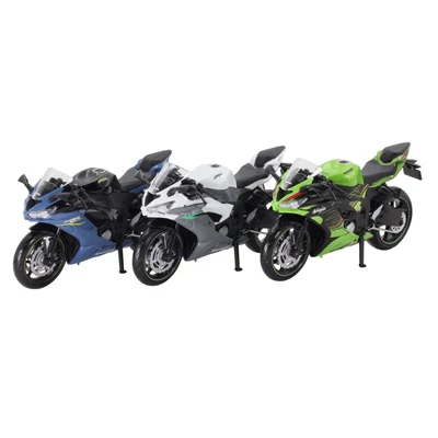 Kép 4/11 - TOP CARS Yamaha YZR-R1 2022 és Kawasaki Ninja ZX-6R 2023 fém motor 1:12 (többféle)