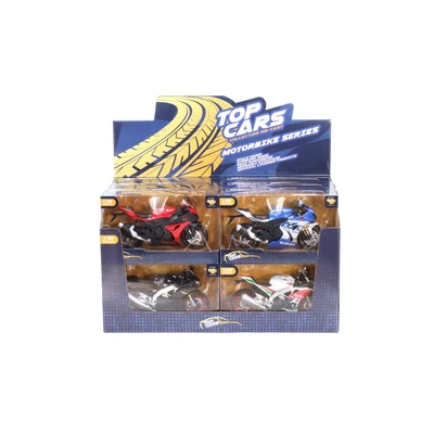 Kép 2/11 - TOP CARS Aprilia RSV4 RR 2020 és Suzuki GSX R1000R fém motor 1:12 (többféle)