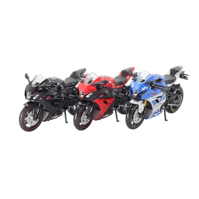 Kép 4/11 - TOP CARS Aprilia RSV4 RR 2020 és Suzuki GSX R1000R fém motor 1:12 (többféle)