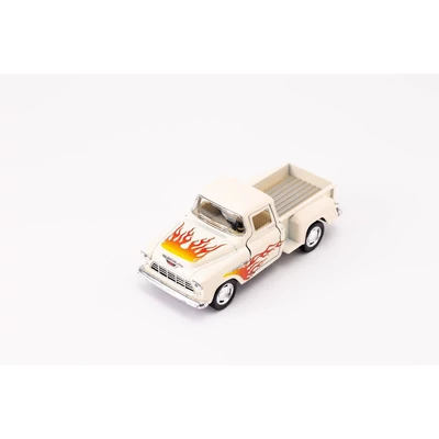Kép 4/9 - Kinsmart 1955 Chevy Stepside Pickup fém autó nyitható ajtókkal 1:32 (többféle)