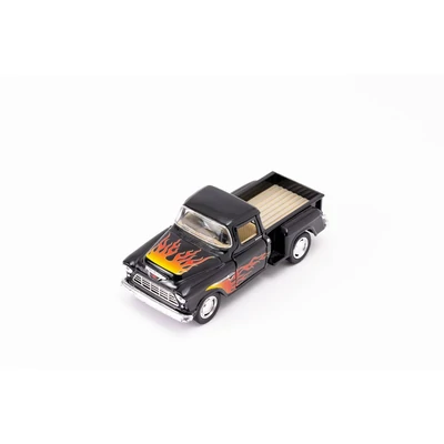 Kép 5/9 - Kinsmart 1955 Chevy Stepside Pickup fém autó nyitható ajtókkal 1:32 (többféle)